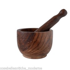 Mortaio Grande  Vintage  in Legno Mortar Wood Arredo Cucina CLASSIC HOME DESIGN