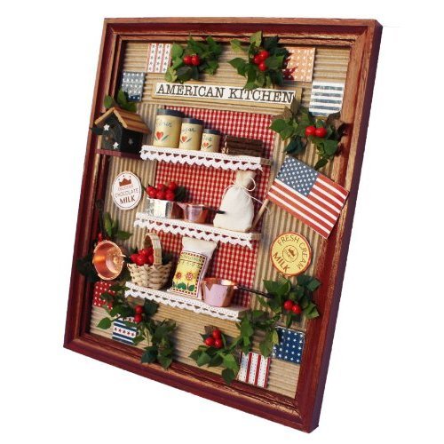 Набор для миниатюрного кукольного домика ручной работы Billy Natural Frame Kit Американская кухня 8552