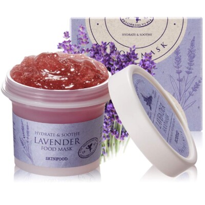SKIN FOOD Hydrate Soothe Lavender Food Mask 120g Vegan Face Scrub Made in Korea