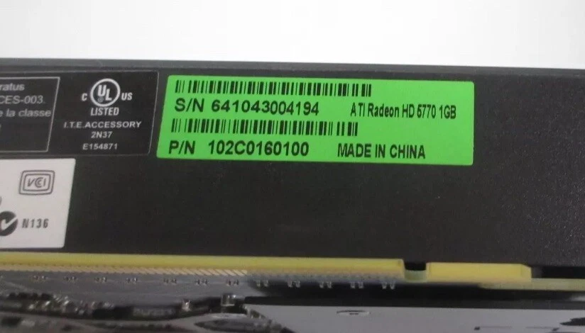 Genuine Apple Mac Pro 5.1 & 4.1 ATI Radeon HD5770 1GB Graphic Video Card - Image 4 of 4