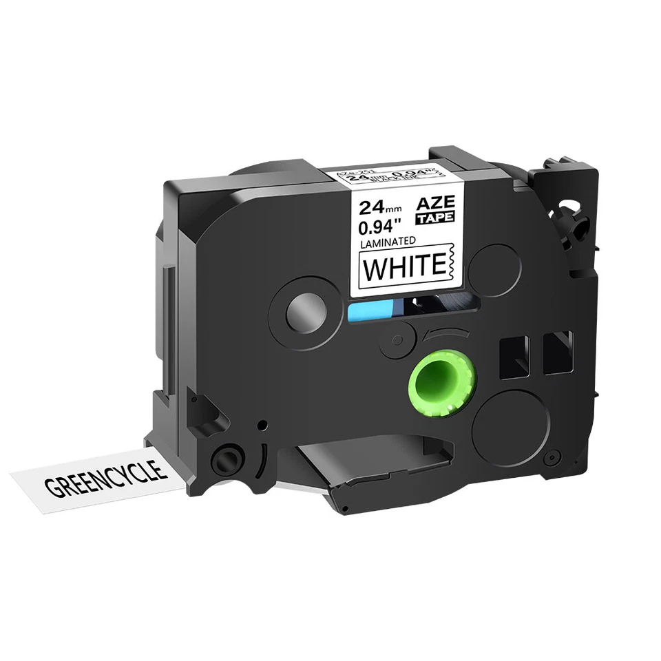 20PK Compatible con Brother TZ251 TZe-251 Cinta Etiqueta Negro Sobre Blanco 24mm 0.94"" Foto 2 de 4