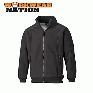 Negro Dickies Eh89001 Zip Pullover Eisenhower Hombre Thru Fleece OwC1wqv