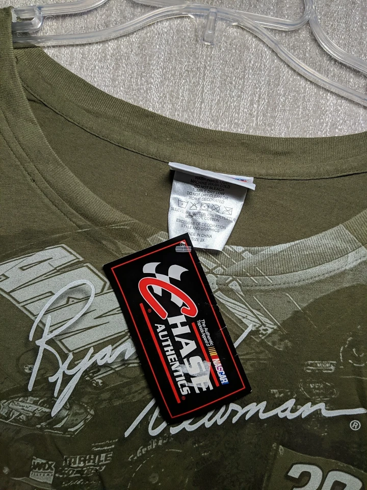 Chase Authentics Nascar Women's Love Sleeve Shirt Green & White 2XL Cotton Blend - Image 3 of 4