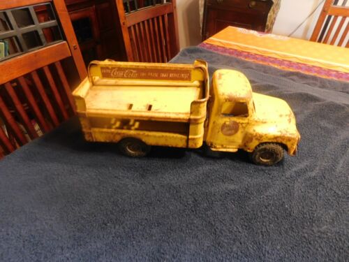 VINTAGE 1950'S BUDDY L COCA COLA DELIVERY TRUCK ALL PARTS THERE RESTORE NR! - Afbeelding 1 van 9