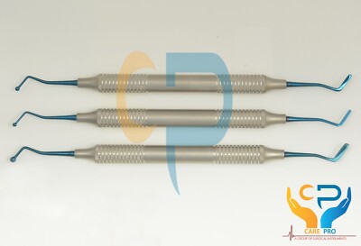 3Pcs Amalgam Composite Flat Plastic Filling Tools Ball Burnisher Restorative Kit