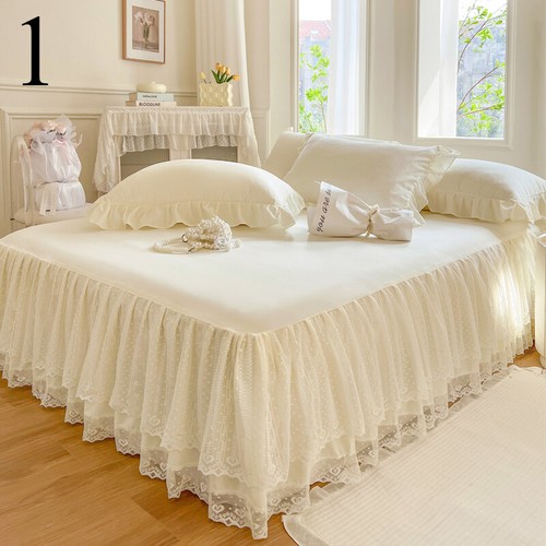 Universal Spitzensaum Tagesdecke Prinzessin Schlafzimmer Bett Rock Abdeckung Haushalt Bettwäsche - Bild 4 von 26