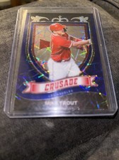2021 Panini Chronicles Blue Velocity Prizm Crusade Mike Trout Angels 19