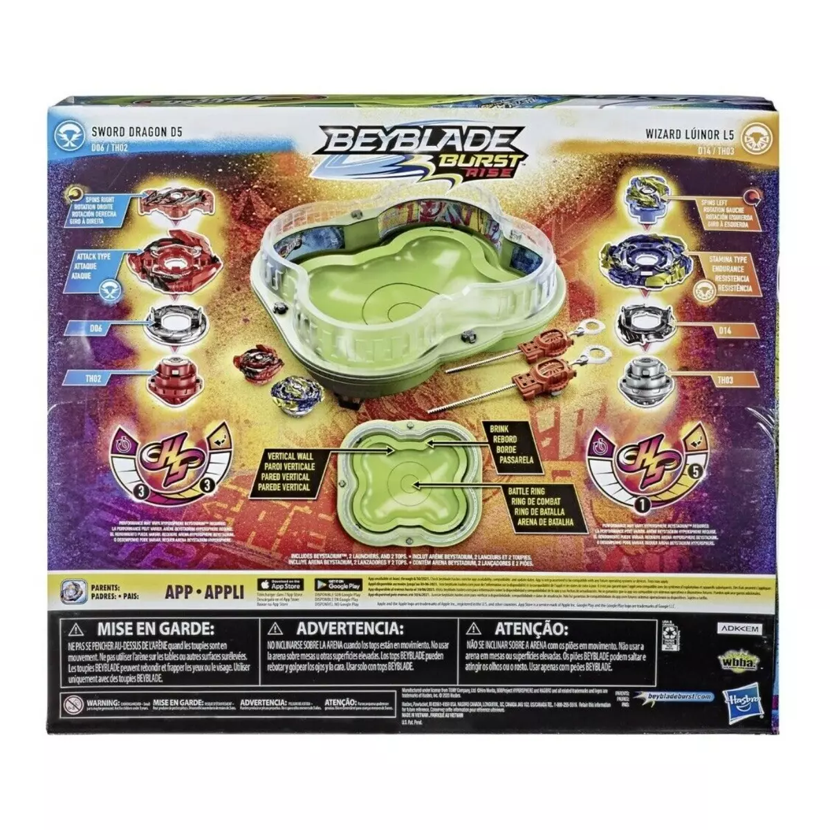 Beyblade Burst Rise Hypersphere Infinity Brink Battle Set & 2 Tops (New In  Box)