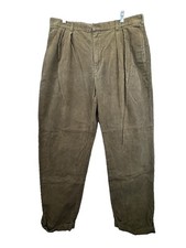 Vtg Chaps Ralph Lauren Mens Pants 36x32 Corduroy Pleated Academia Preppy Classic
