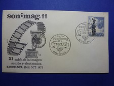 LOT 12707 ENVELOPPE"ESPAGNE 11° SALON DE L'IMAGE SON CINEMA TV BARCELONA "1973