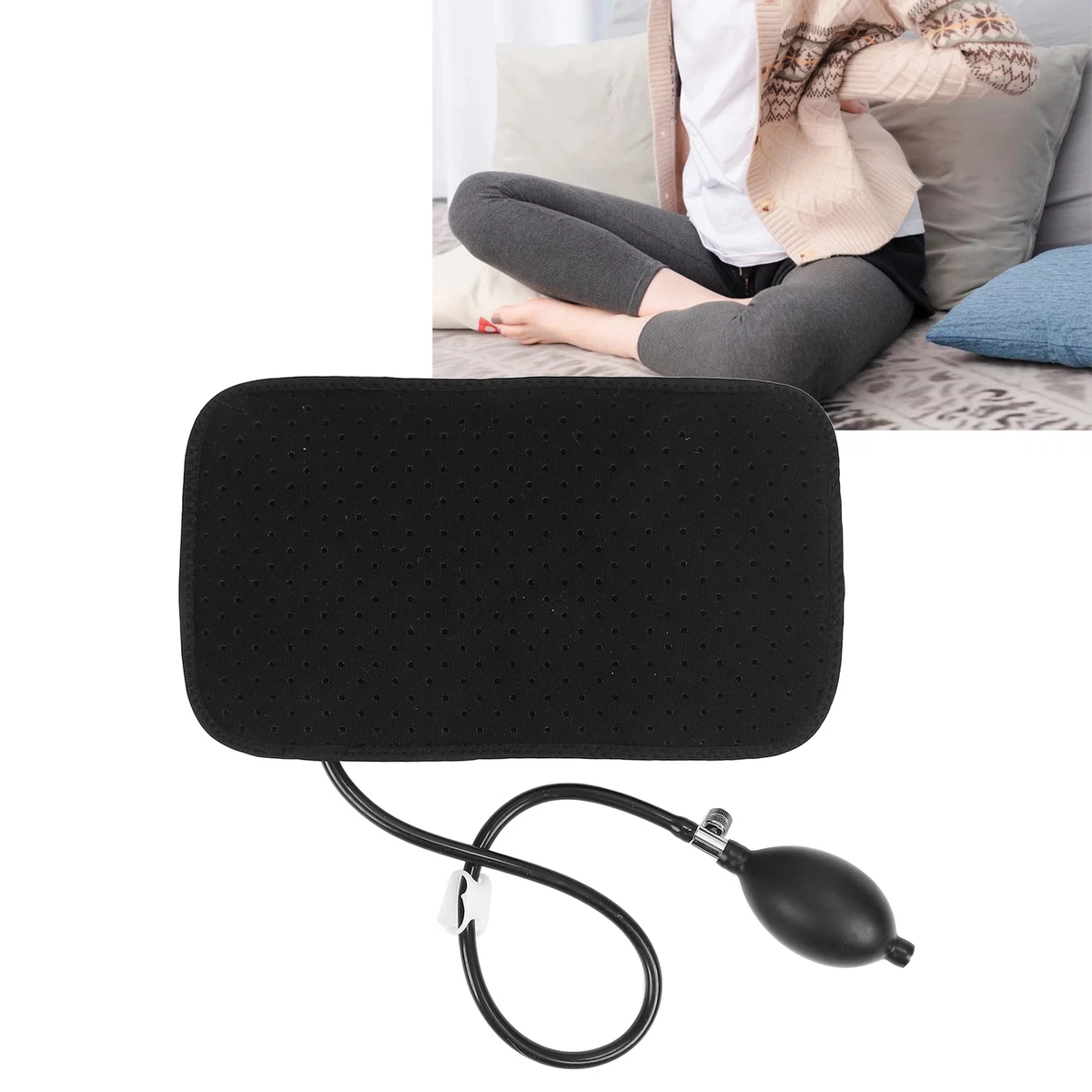 Car Home Airbag Gasket Inflatable Pillow Lower Back Pain Lumbar