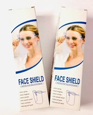 2 PCS Face Shield Guard Mask Safety Protection With Glasses Reusable US SELLER