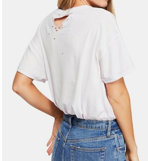 Free People We The Free Lucky Oversized T-Shirt Distress