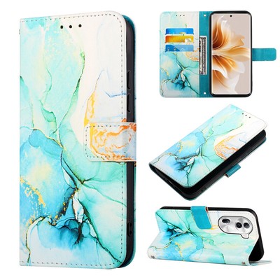 For OPPO Reno 11 5G Realme Note 50 4G A96 Marbleized Leather Wallet Phone Case