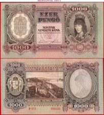 HUNGARY 1.000 1000 PENGO 24 2 1943 P 116 UNC free shipping from 100$