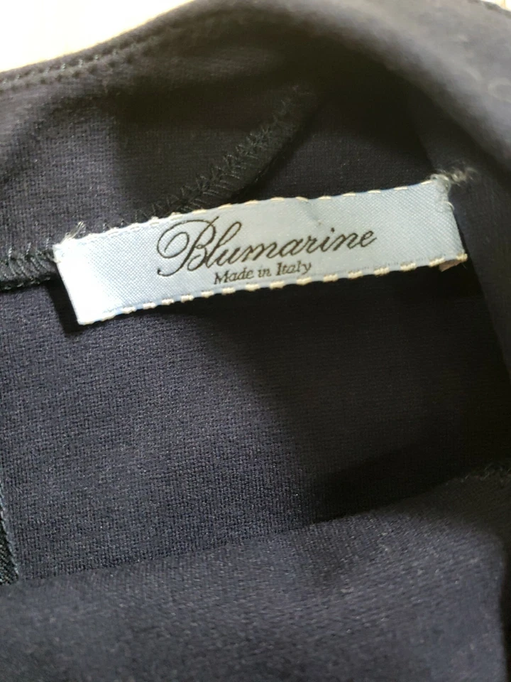 Vestido Blumarine Bodycon 38 azul Itália mistura elástica designer - Imagem 4 de 4