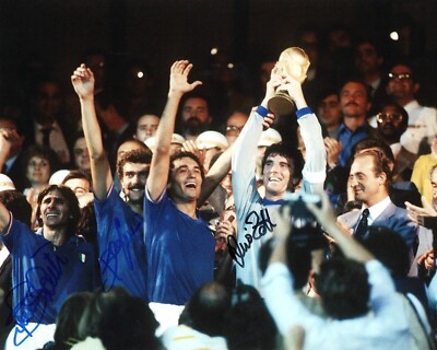 Bruno Conti Dino Zoff Giuseppe Bergomi Signed Photo Soccer Autographed Photo