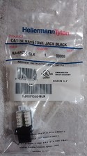 1 NEW, Hellermann Tyton CAT 5E Modular Keystone Jack Black RJ45FC5E-BLK