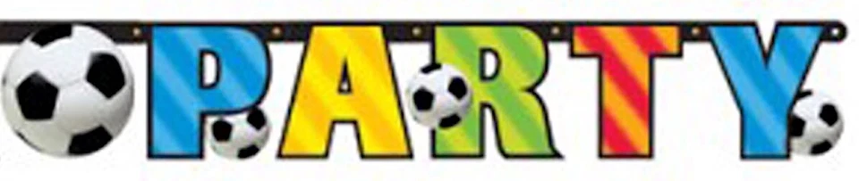 Fiesta de fútbol"" decoración de pancarta con pancarta - fiesta infantil Foto 3 de 3