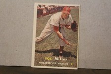 1957 TOPPS  BOB MILLER    BASEBALL  CARD #46