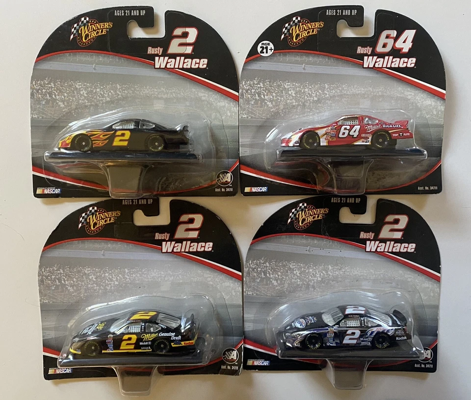 Winners Circle Rusty Wallace #2 Dodge Miller Light Set of 12 NASCARs 1:64s - Image 2 of 4