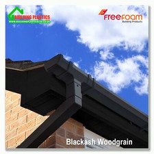 Fascia Board Cover 150mm to 300mm BLACK ASH WOODGRAIN 2 x 2.5m LENGTH | FREEFOAM