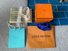Set Of Four Designer Packaging; Hermes, Louis Vuitton, Tiffany & Dior