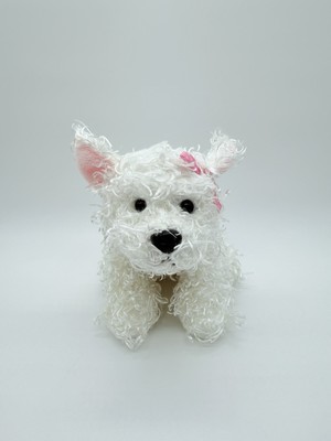 Ganz Webkinz White Terrier Dog Stuffed Animal Puppy 8'' Plush No Code