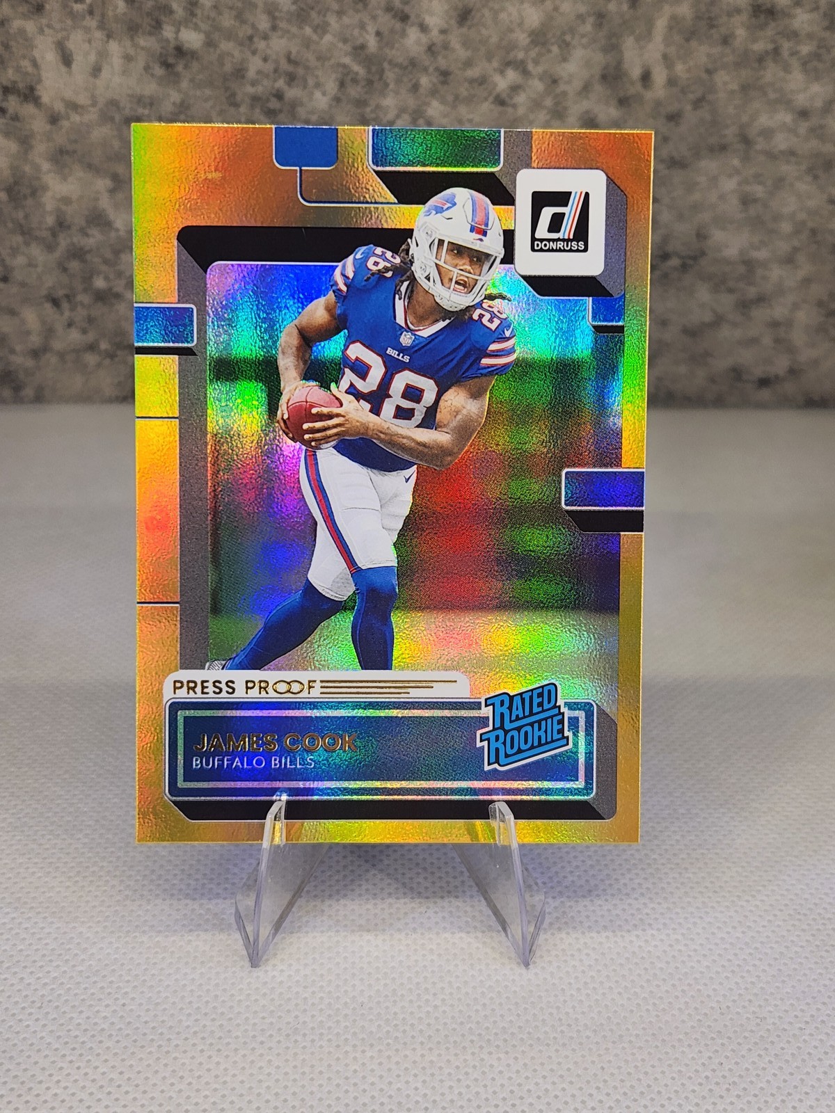 2022 Donruss Rated Rookie James Cook #315 Press Proof Premium (RC) Buffalo Bills