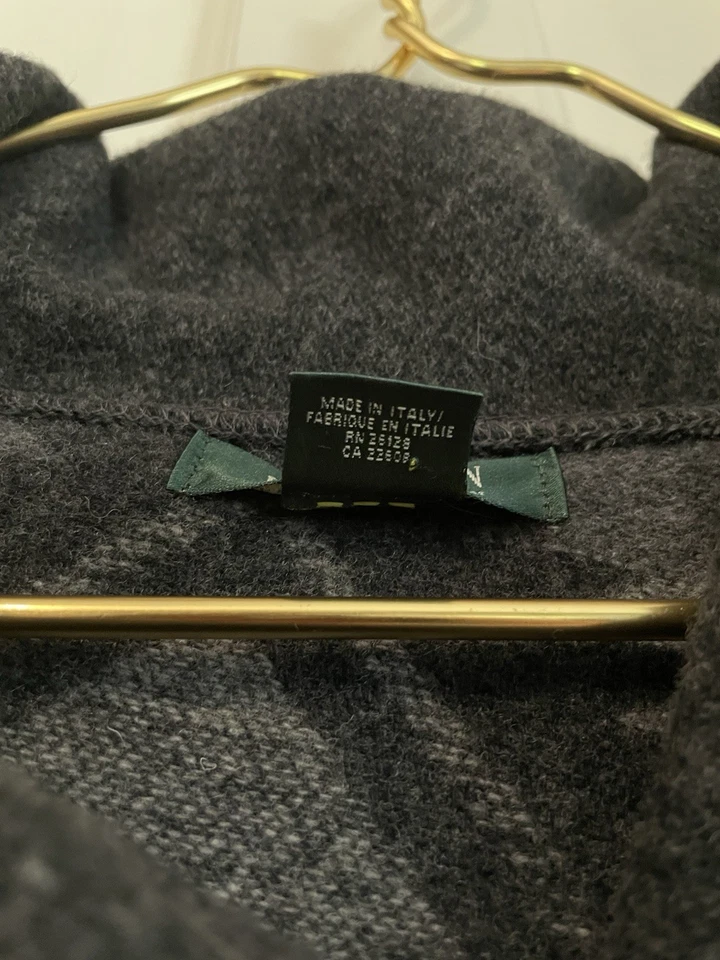 Poncho de colección Ralph Lauren mezcla de lana de cordero manta capa abrigo OS | Hecho en Italia Foto 4 de 4