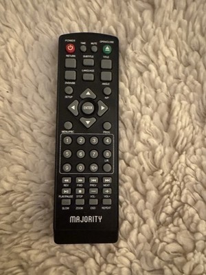 Majority DVD Player Replacement Remote Control Black Used