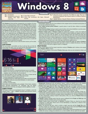 Windows 8 (Quick Study) - Cards By BarCharts, Inc - GOOD