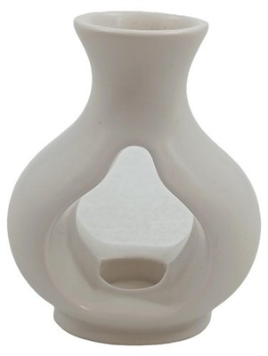 PartyLite Duftlampe Keramik Weiß Minimalistisch Abstrakt