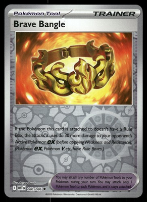 #ad Brave Bangle 080 086 Reverse Holofoil SV: White Flare LP NM $1.69