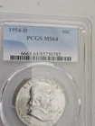 1954 D PCGSMS64Franklin SILVER Half Dollar Great Strike 90%Silver Im Liquidating