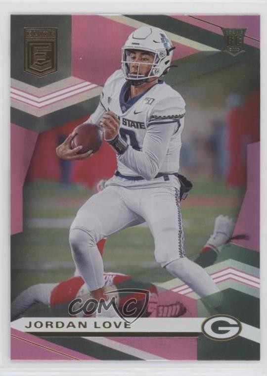 2020 Panini Donruss Elite Rookies Pink Jordan Love #126 Rookie RC 08wd