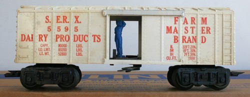 Marx 5595 SERX Dairy Products car with blue man - dirty but decent only ...