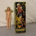 MATTEL Skooter Skipper 1960s Barbie Doll Blonde Japan Vintage Bend Leg IOB 1120