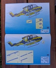 Vintage Lego Instruction Manual 5542 Model Team Black Thunder Helicopter 1998