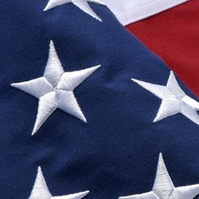 US American Flag Heavy Duty Luxury Embroidered Stars Sewn Stripes Grommets Nylon