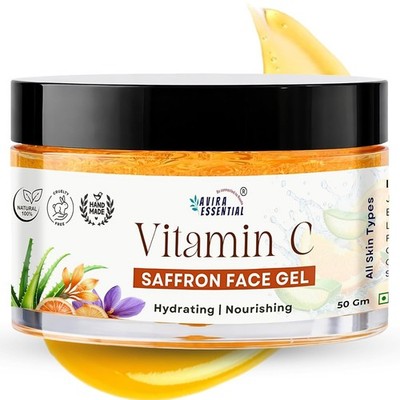 Vitamin C Saffron Face Gel Moisturizer 50g Oil Free Oily Sensitive Skin Care