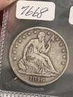 1846 P SEATED LIBERTY HALF DOLLAR - TALL DATE - RARE SIMI KEY DATE !!!