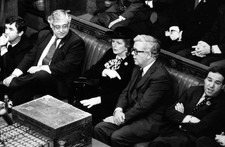 British prime minister Margaret Thatcher Foreign Secretary Geoffre- Old Photo