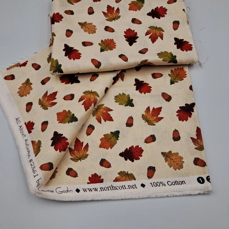 3.7 Yd of Quilt Cotton Fabric Autumn Theme By Northcott Moda Kanvas Stonehenge - Image 4 of 4