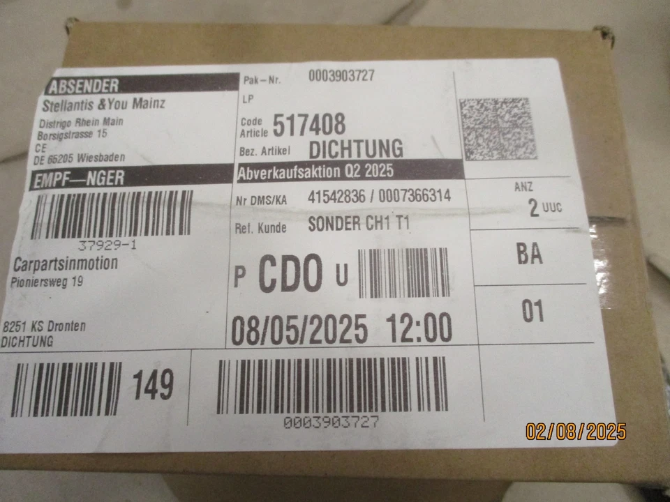 Peugeot 206 Sealing Ring Gasket Torsion Bar Spring Rear Axle Set of 2 NEW Genuine - Image 4 of 4