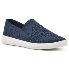 WHITE MOUNTAIN Women's Unit Sneaker, Navy/Fabric, 7.5 M 