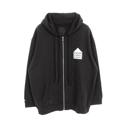 CHROME HEARTS DOVER STREET MARKET Hoodie Sweatshirt Baumwolle Schwarz Gebrauc...