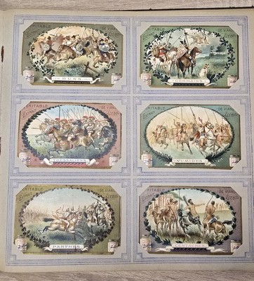 6 originale Liebig Sammelbilder um 1900   Antike Völker   Huns Germains Numides 