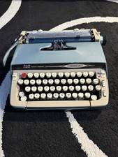 Vintage Smith Corona Galaxie II Manual Typewriter Blue SCM 1960s UNTESTED AS-IS thumbnail