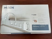 NEW MOEN Banbury CA87553 Kitchen Faucet Polished Chrome W/SideSprayer B63
